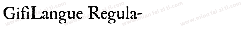 GifiLangue Regula字体转换